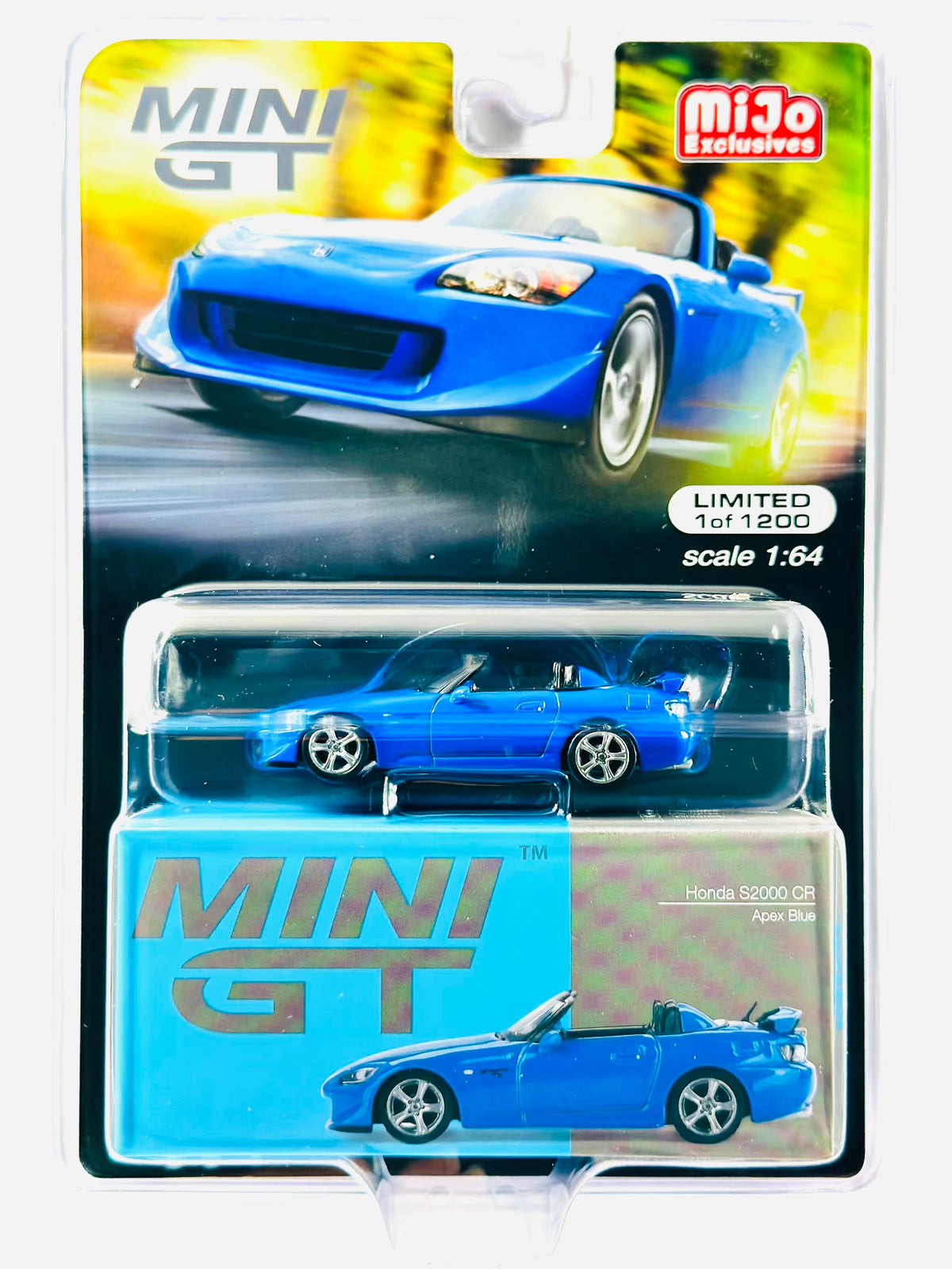 MINI GT MIJO EXCLUSIVES HONDA S2000 CR APEX BLUE #554