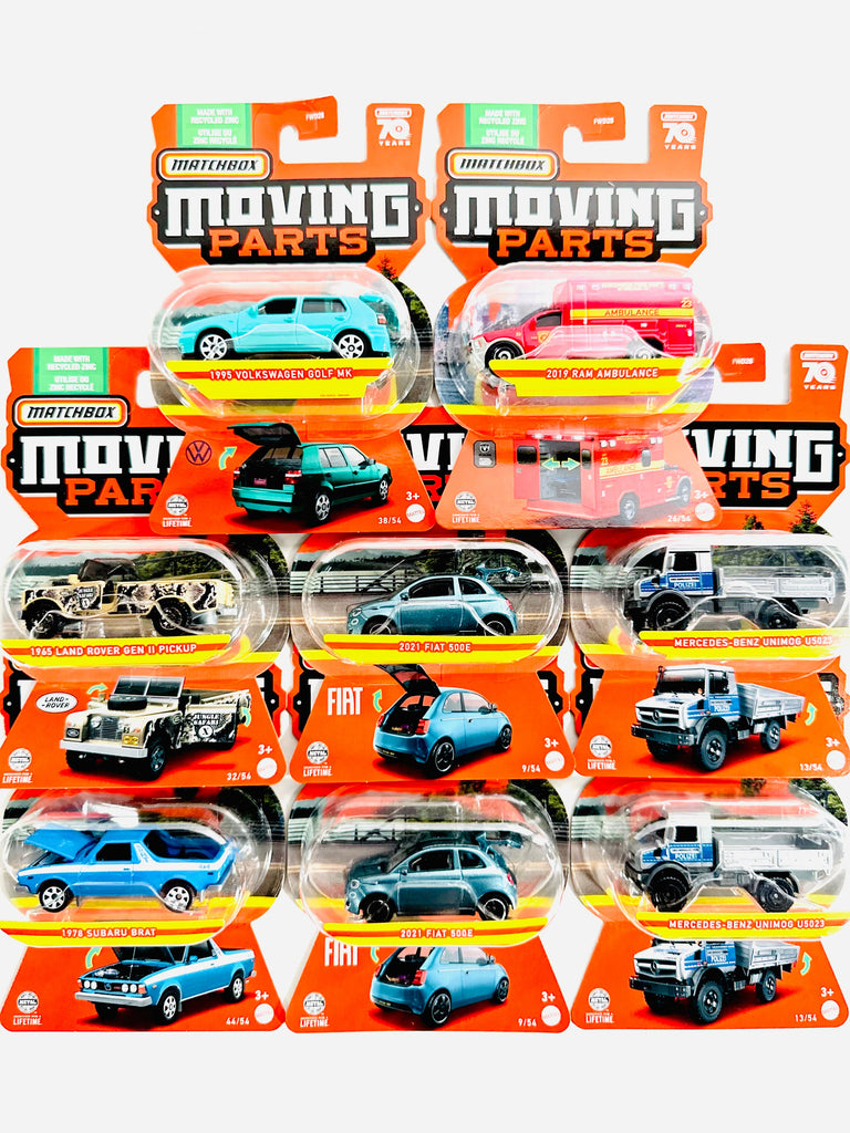 MATCHBOX 2023 MOVING PARTS FACTORY SEALED CASE E (8 Cars