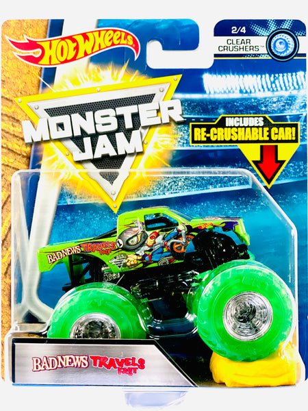 Hot Wheels 2018 Monster Truck Car Monster Jam Badnews Travels Fast Jcardiecast