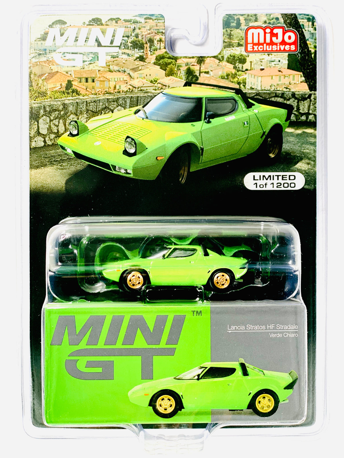 Mini GT Mijo Exclusives Lancia Stratos HF Stradale Verde Chiaro #625