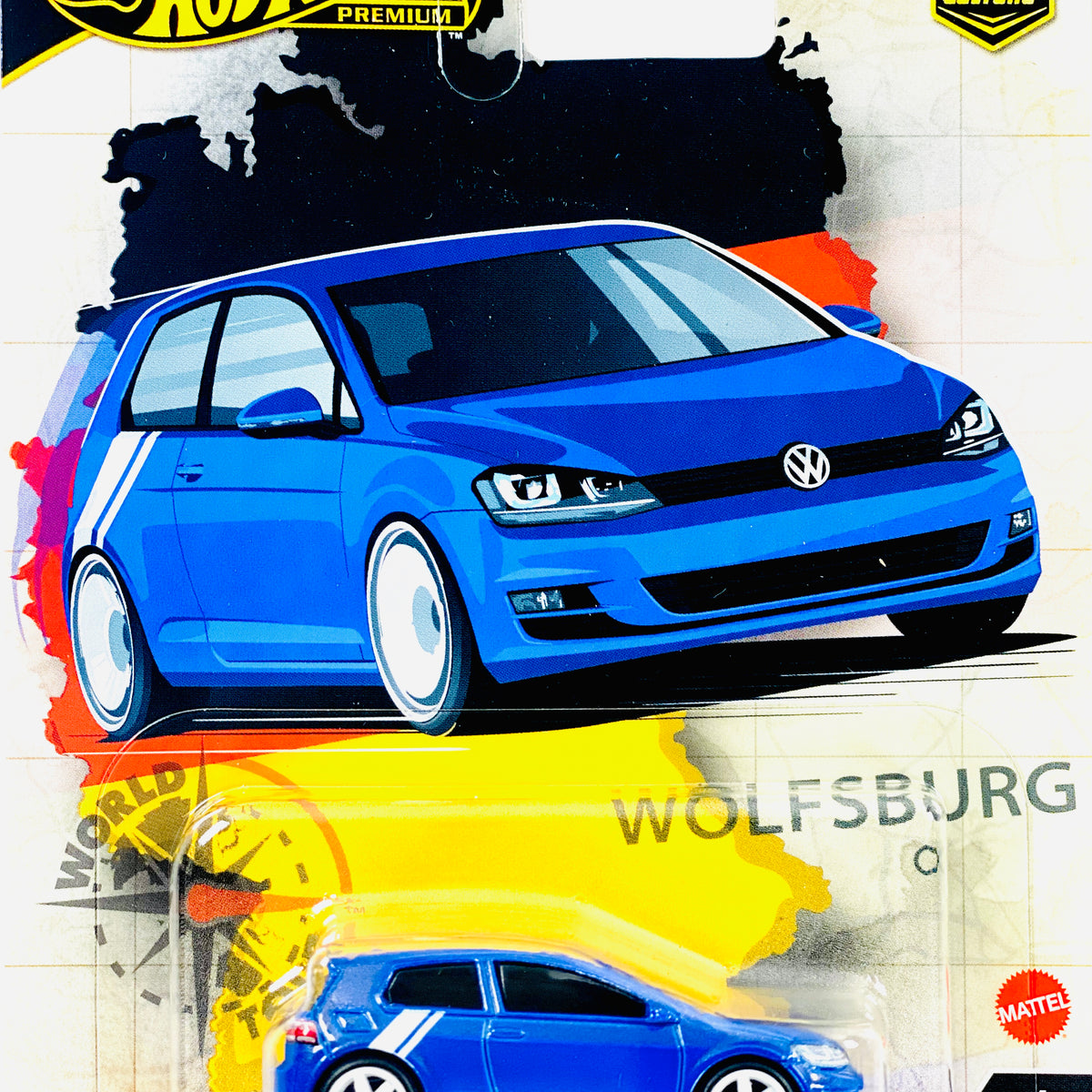 Hot Wheels 2024 World Tour Case A Volkswagen Golf MK7