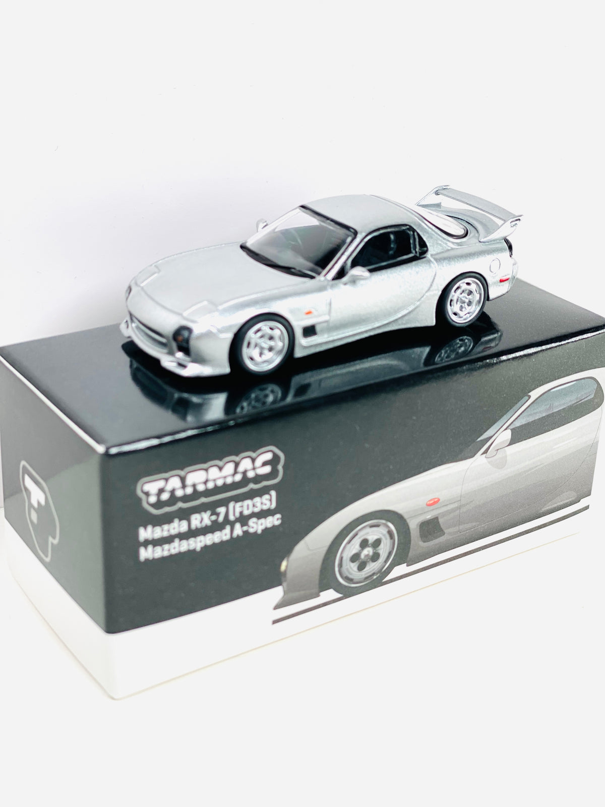 Tarmac Works Global 64 Mazda RX-7 FD3S Mazdaspeed A-Spec Silver Stone  Metallic
