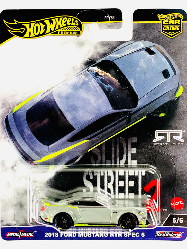 Hot Wheels 2023 Slide Street 2 Case H 2018 Ford Mustang RTR Spec 5