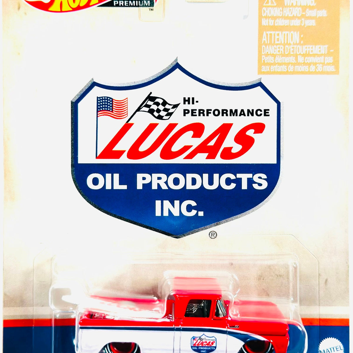 HOT WHEELS 2023 POP CULTURE VINTAGE OIL HI PERFORMANCE LUCAS OIL PRODUCTS  INC. CUSTOM '62 CHEVY PICKUP