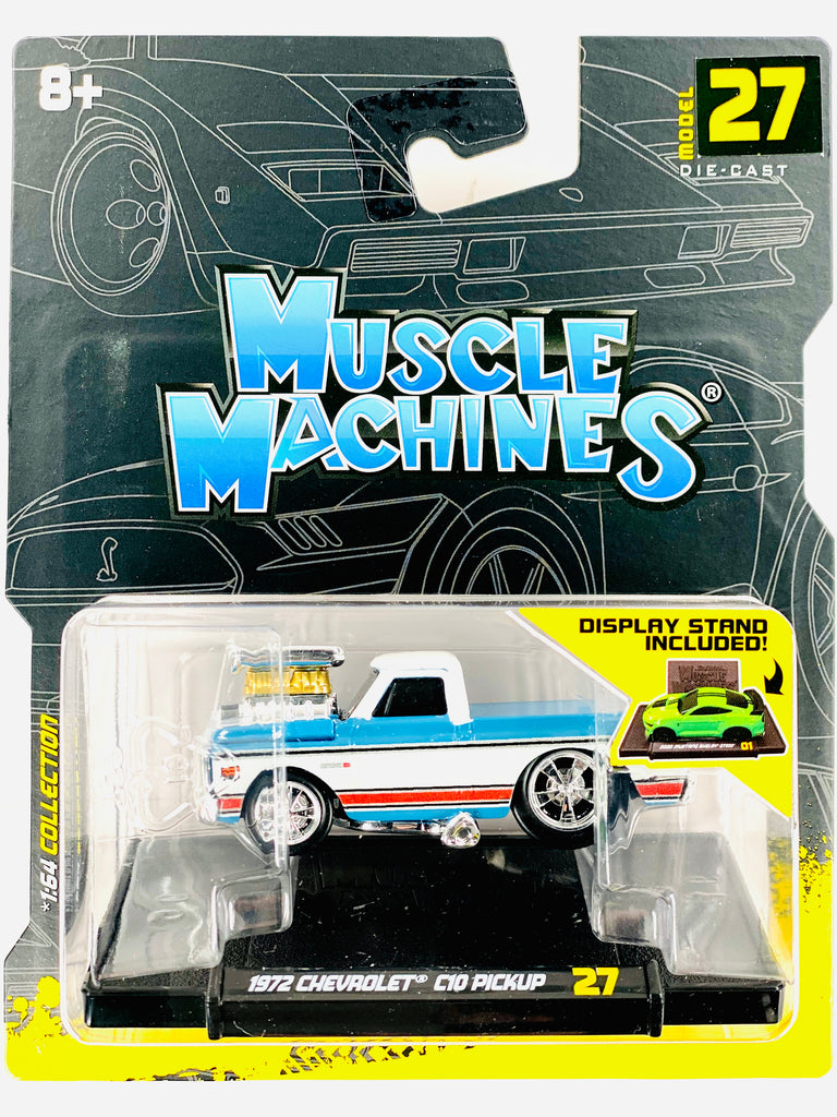 Maisto Muscle Machines 1972 Chevrolet C10 Pickup Blue – Jcardiecast