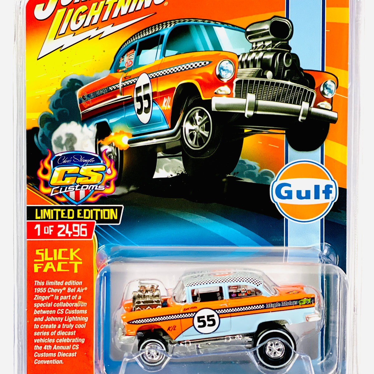 Johnny Lightning Exclusive Gulf 1955 Chevy Bel Air
