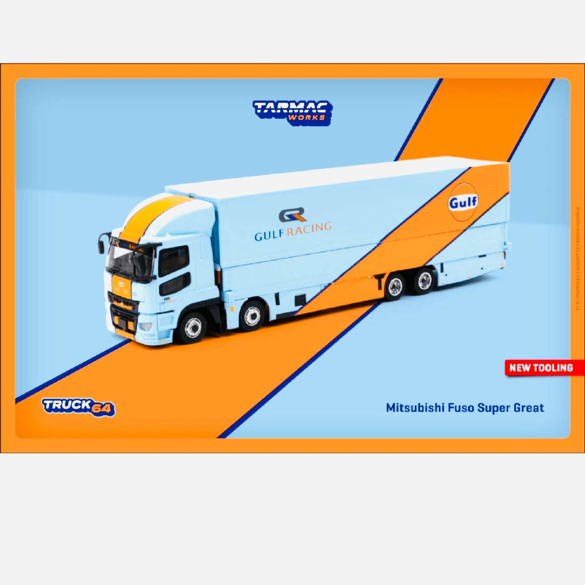 Tarmac Works Truck 64 Mitsubishi Fuso Super Great GULF Racing Jcardiecast