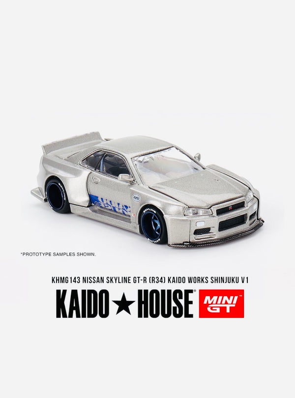 Mini GT x Kaido House Collab Nissan Skyline GT-R (R34) Kaido Works SHINJUKU V1 #143