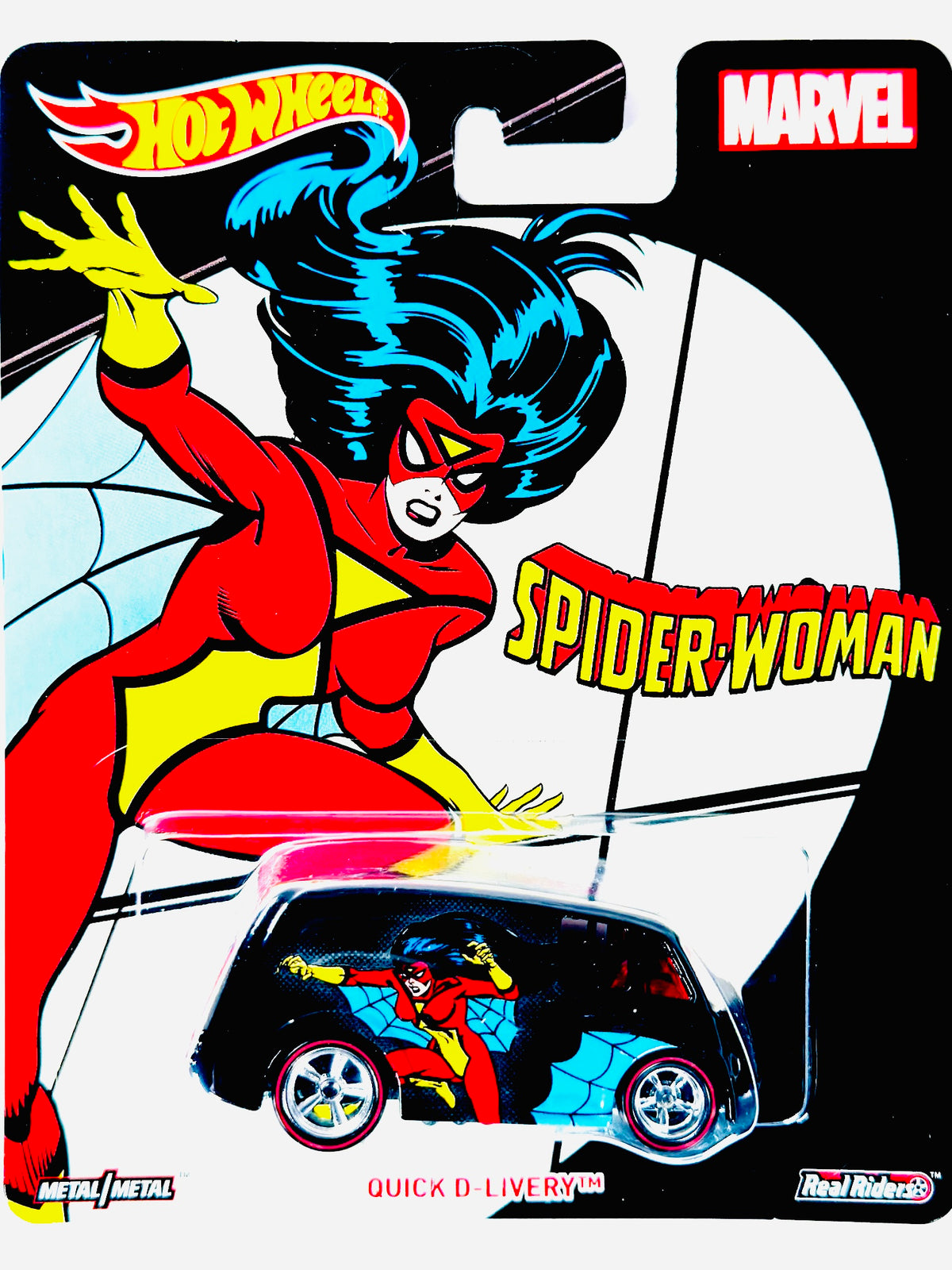 Hot Wheels Pop Culture Women of Marvel Spider-Woman Quick D-Livery –  Jcardiecast