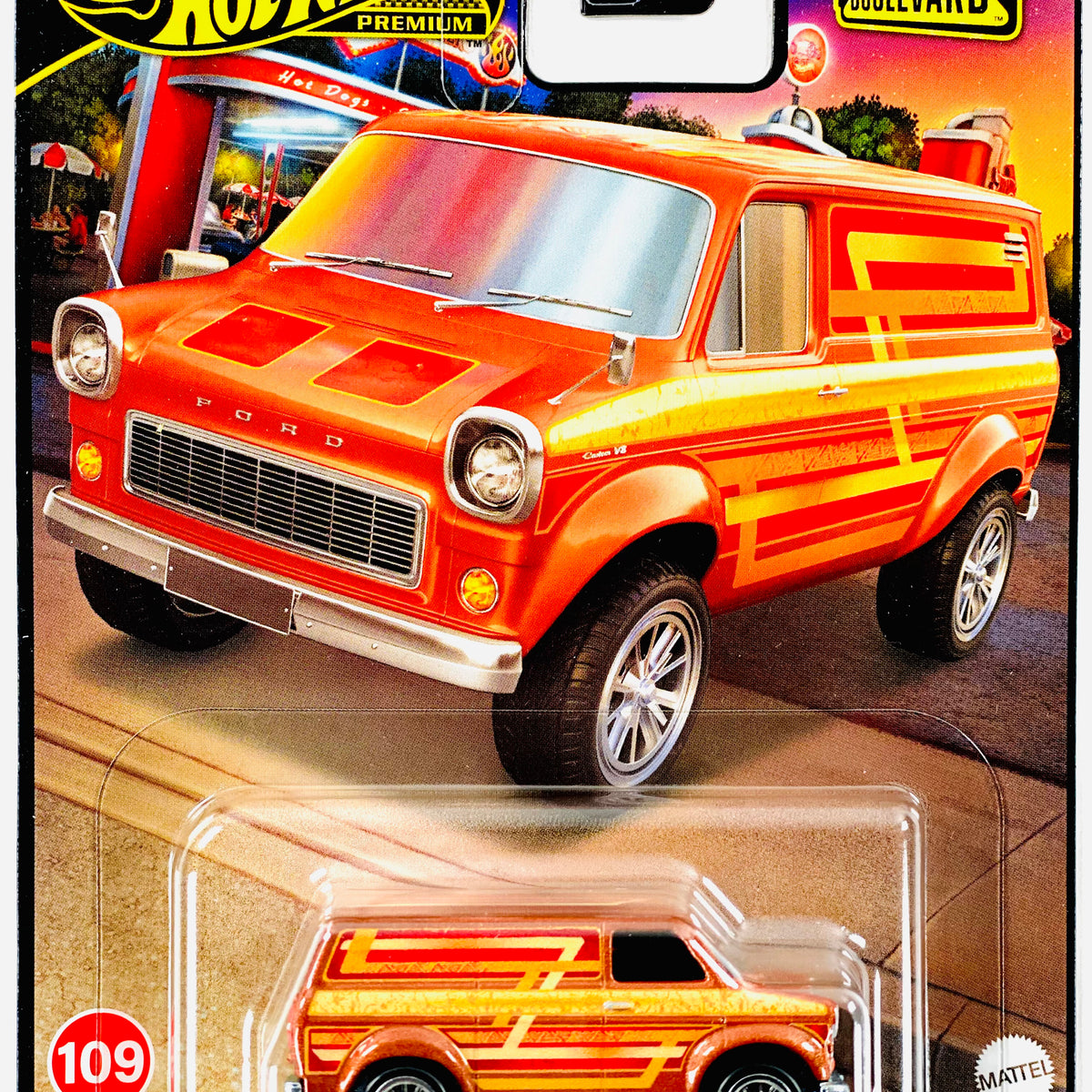 Hot Wheels 2024 Boulevard Ford Transit Supervan 109 Jcardiecast