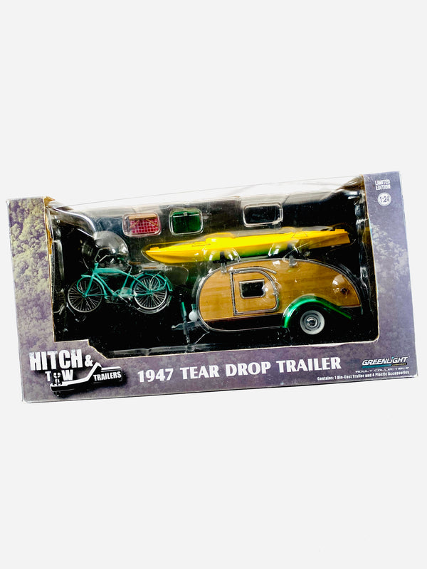 Greenlight 1/24 Scale Hitch & Tow 1947 Tear Drop Trailer Chase - Damaged Box