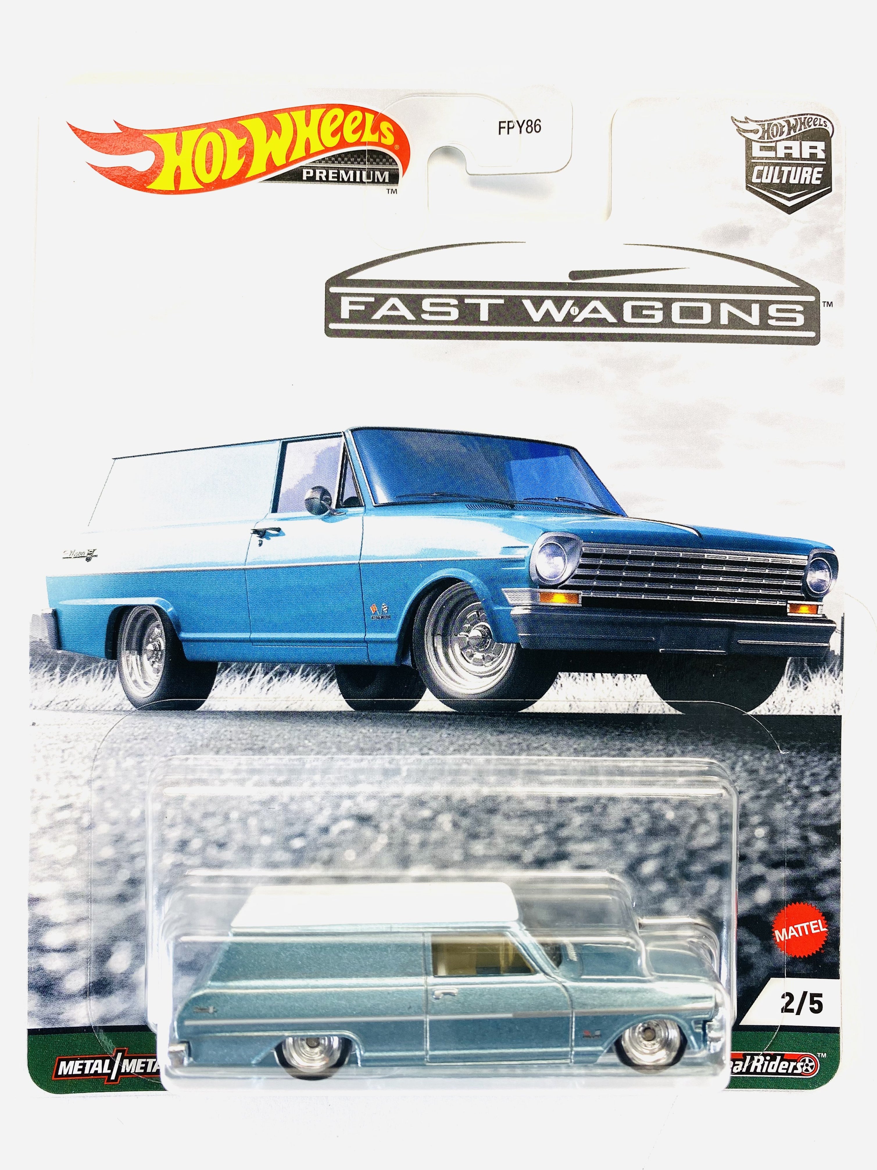 Hot Wheels 2021 Premium Car Culture Fast Wagons '64 Chevy Nova Panel ...