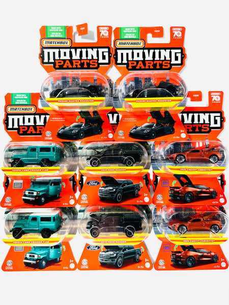 Matchbox 2023 Moving Parts Series 6-Piece Bundle (Wave 3)