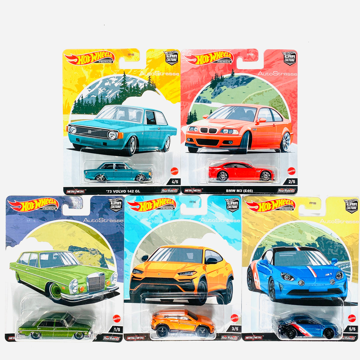 HOT WHEELS 2022 CAR CULTURE AUTO STRASSE (Set of 5